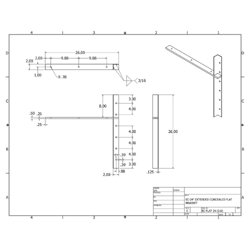 BRACKET-ECFLAT(2.0)-24-BLACK thumbnail 2