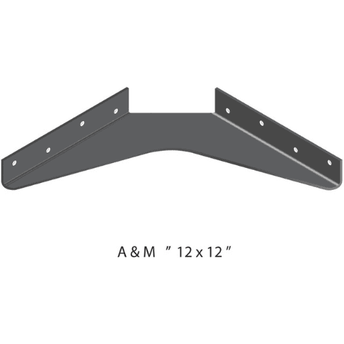 BRACKET-12X12-BRUSHED ALUMINUM - image 1